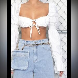 Princess Polly Romina Long Sleeve Crop Top